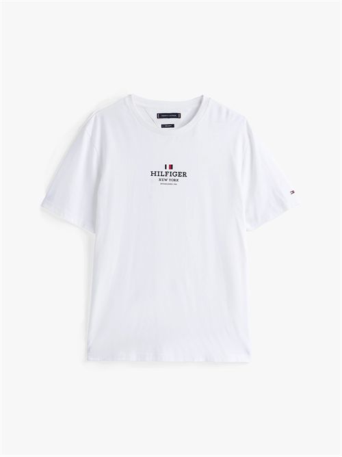 t-shirt uomo bianca TOMMY HILFIGER | MW0MW38980YBR